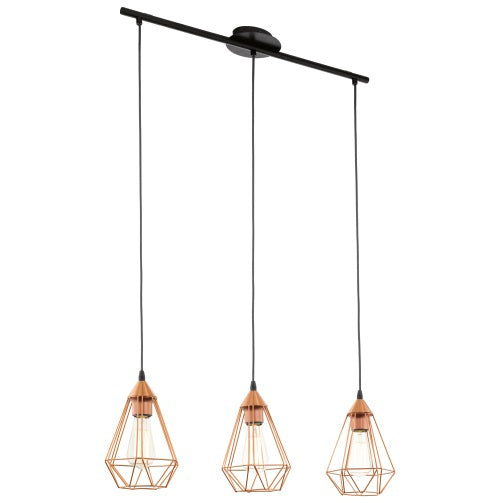 Suspension Tarbes noire et cuivrée (94195)