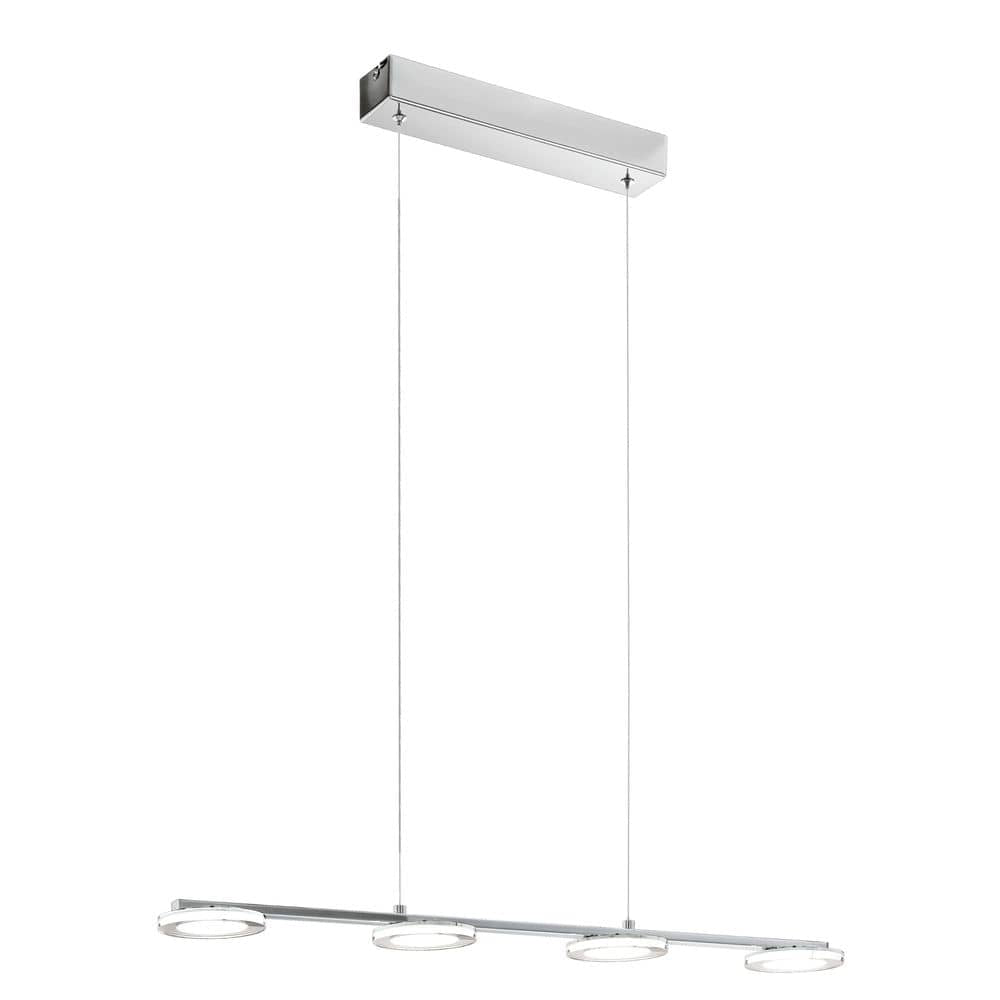 Suspension Cartama chromée et transparente