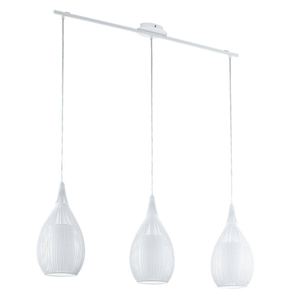 Suspension Razoni blanche, verre (94388)
