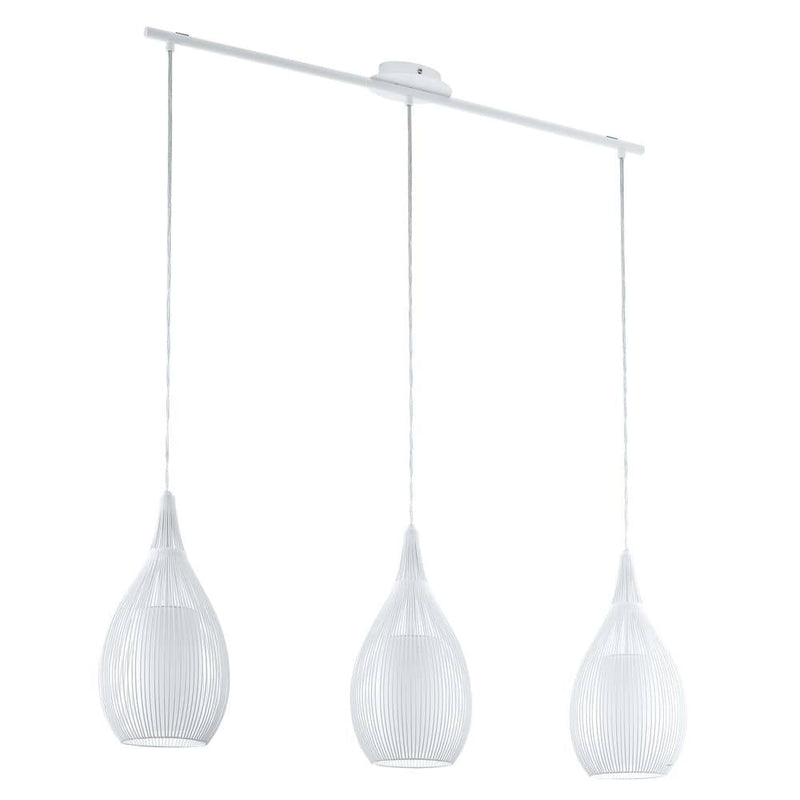 Suspension Razoni blanche, verre (94388)