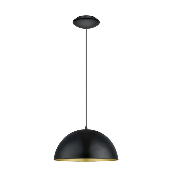 Suspension Gaetano 1 noire et dorée