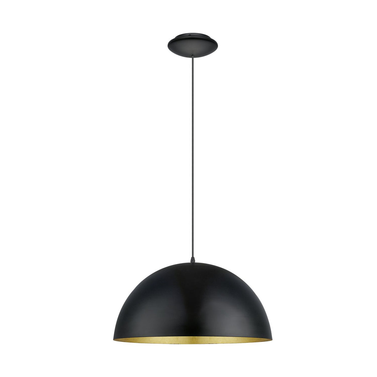 Suspension Gaetano noire et dorée