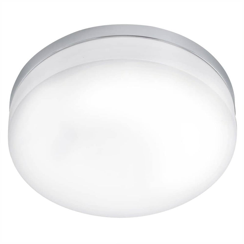 Plafonnier Lora chromé, verre