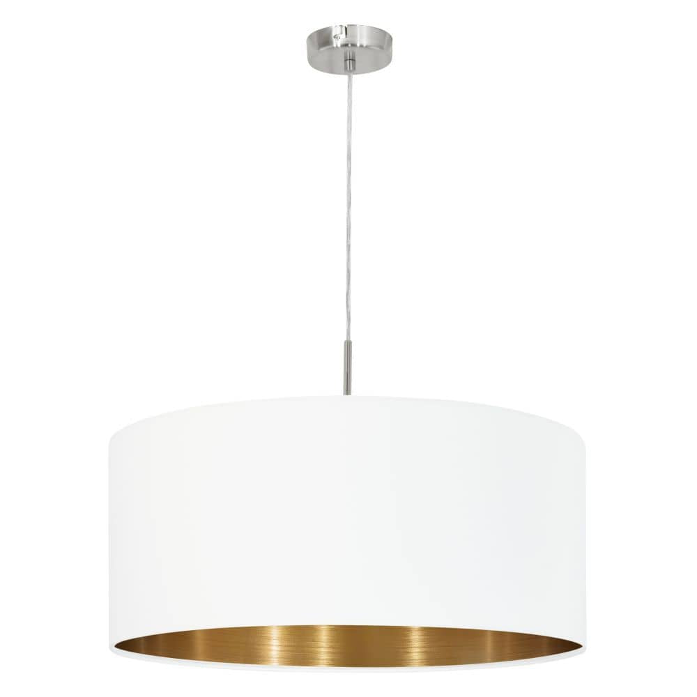Suspension Pasteri blanche et cuivrée, tissu