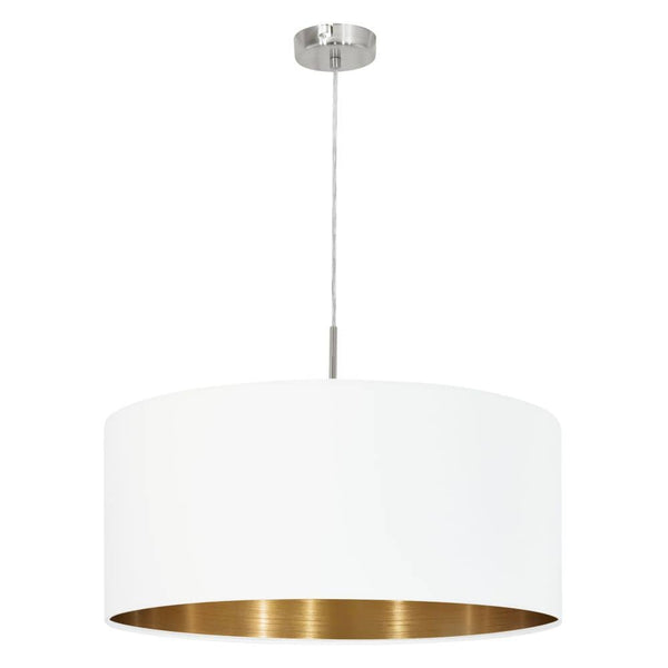 Suspension Pasteri blanche et cuivrée, tissu