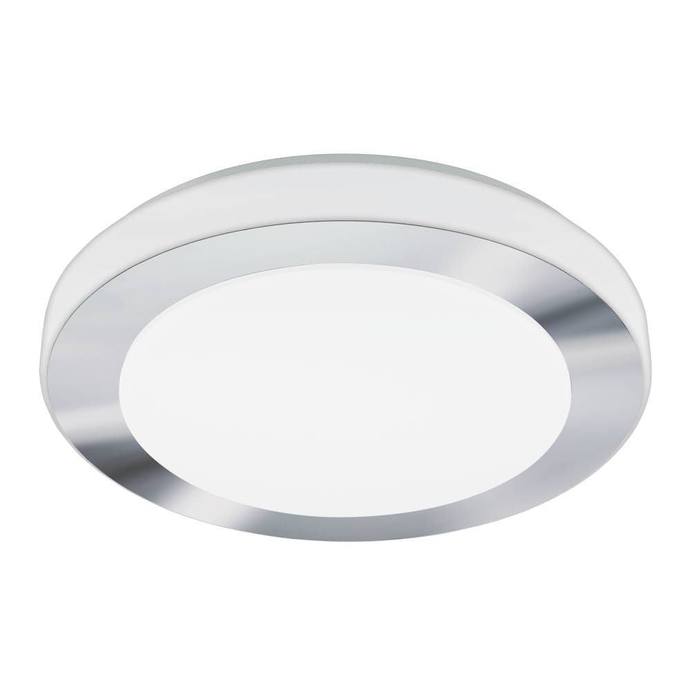 Plafonnier Carpi blanc et chromé, Ø 38,5 cm