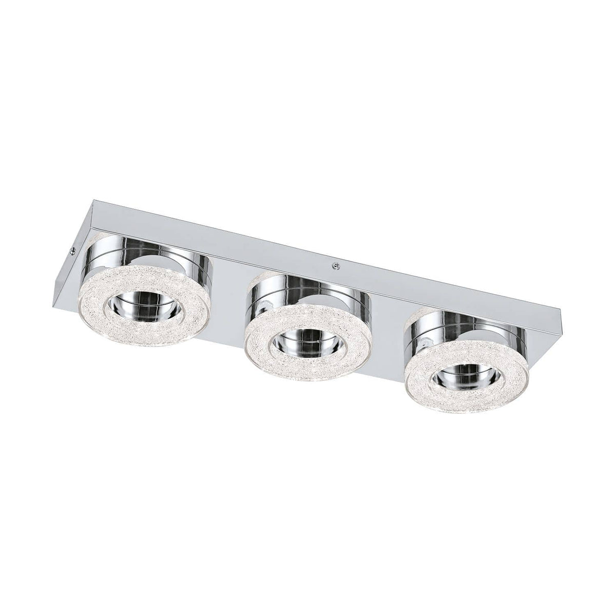 Plafonnier Fradelo chromé, cristal, L 44 cm (95663)