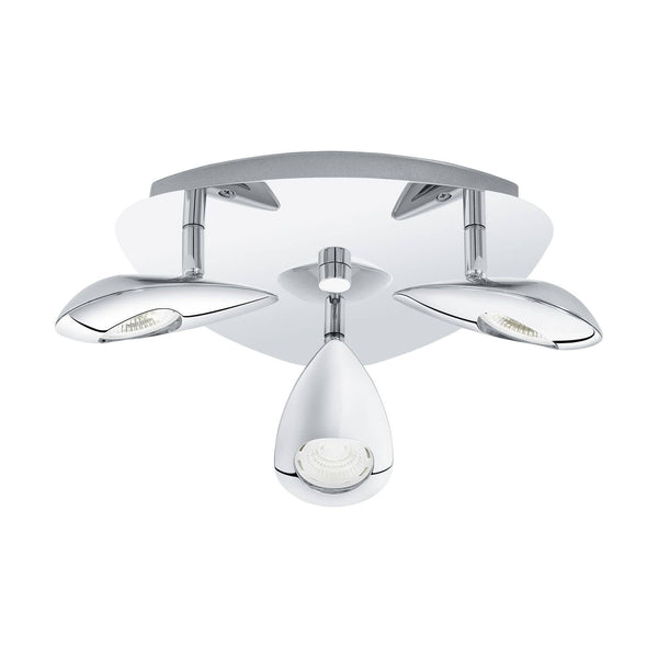 Plafonnier Pedregal chromé, L 25 cm