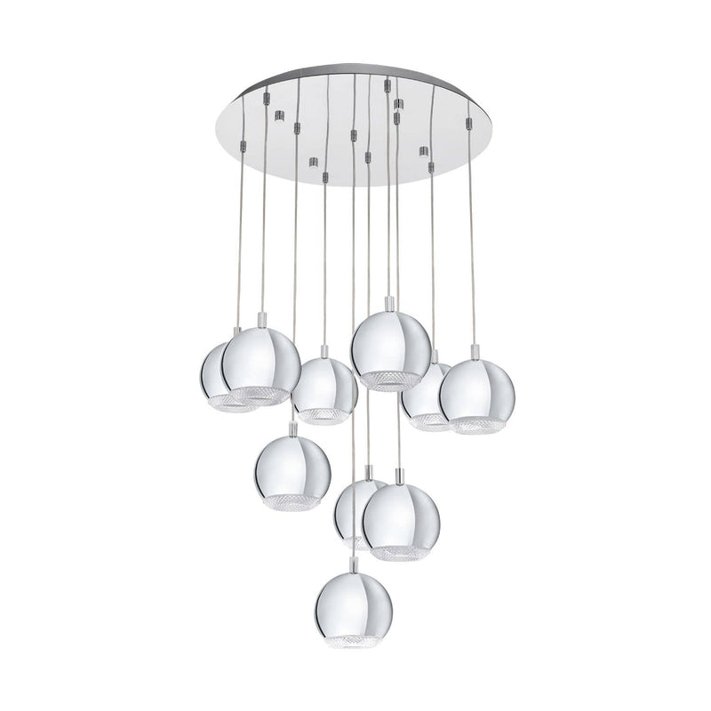 Suspension Conessa chromée, H 170 cm