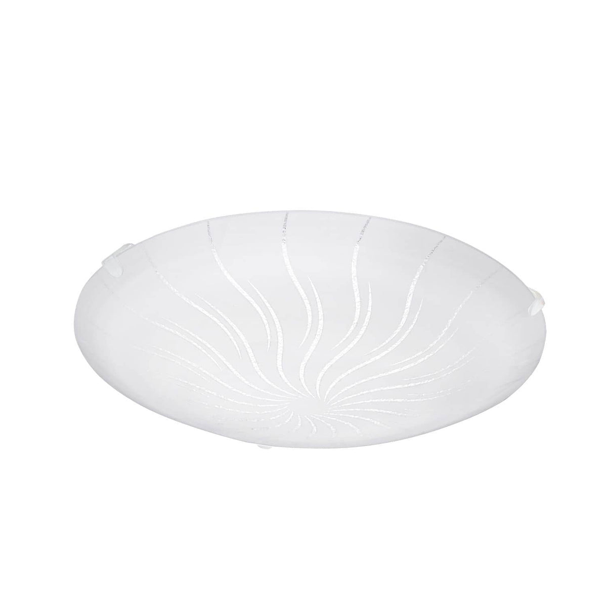 Plafonnier Margitta 1 blanc et transparent, verre, Ø 24,5 cm