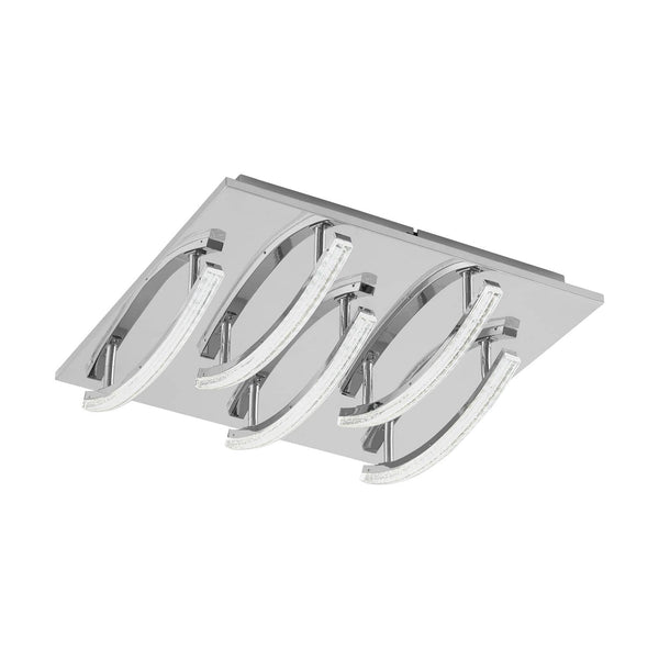 Plafonnier Pertini aluminium, L 40 cm
