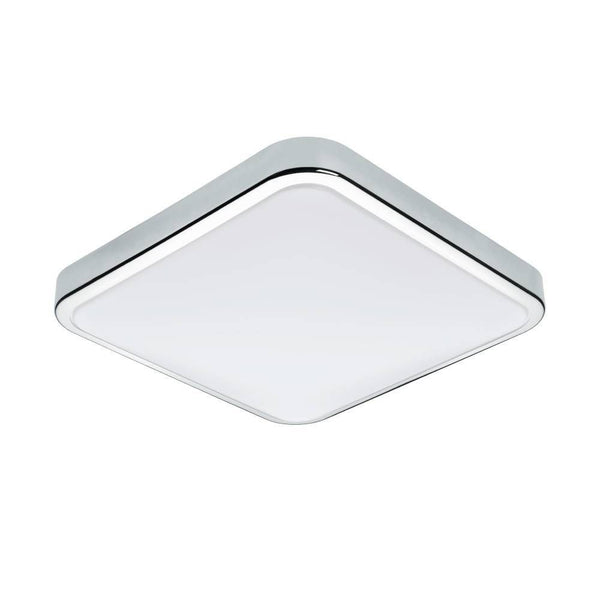 Plafonnier Manilva 1 chromé et blanc