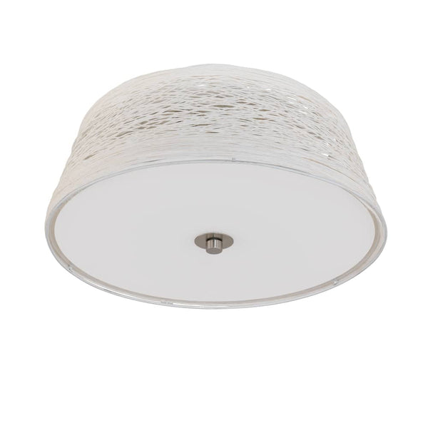 Plafonnier Donado blanc et nickel, verre (96464)