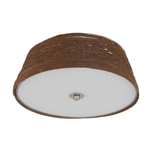 Plafonnier Donado blanc et nickel, verre (96467)