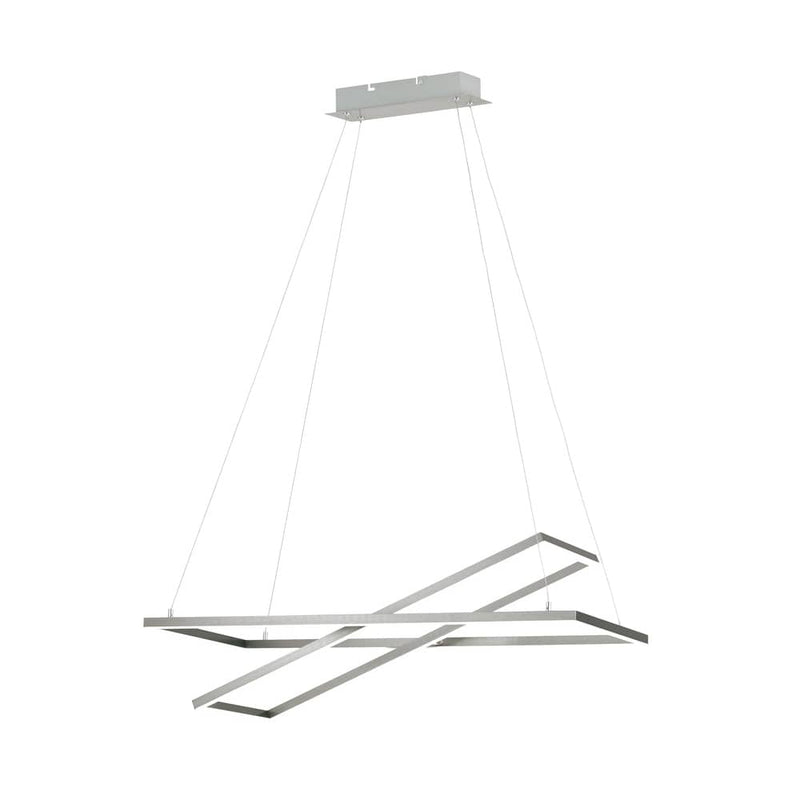 Suspension Tamasera nickel et blanche (96815)