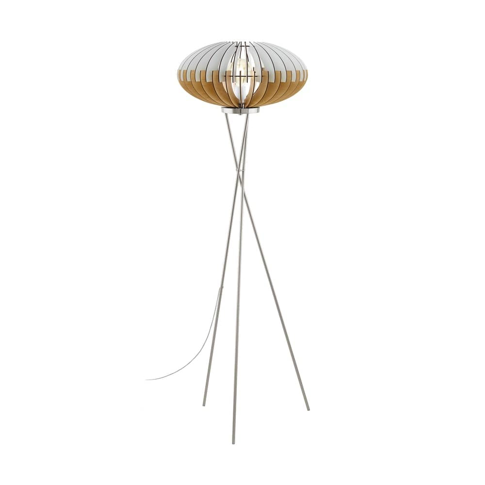Lampadaire Sotos nickel et bois