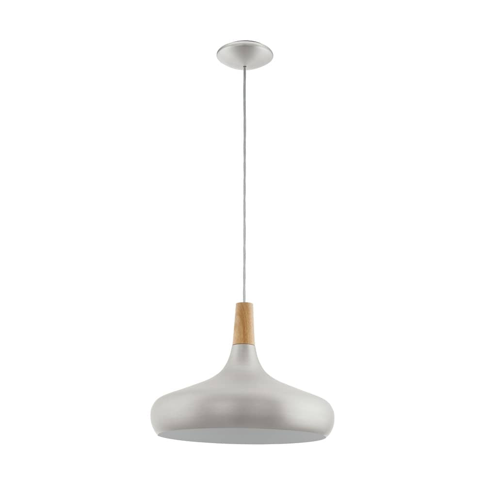 Suspension Sabinar argentée et marron, bois (96986)