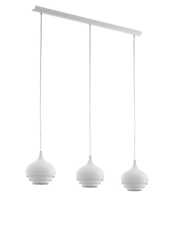 Suspension Camborne 3 lumières blanche