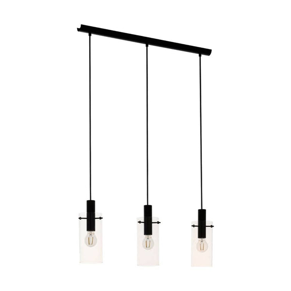 Suspension Montefino 3 lumières transparente