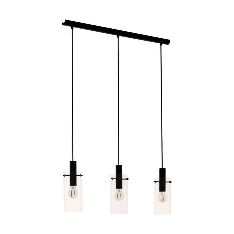Suspension Montefino 3 lumières transparente