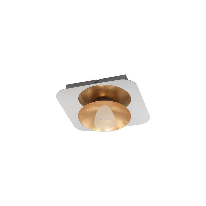Plafonnier Torano chromé et doré, L 20 cm