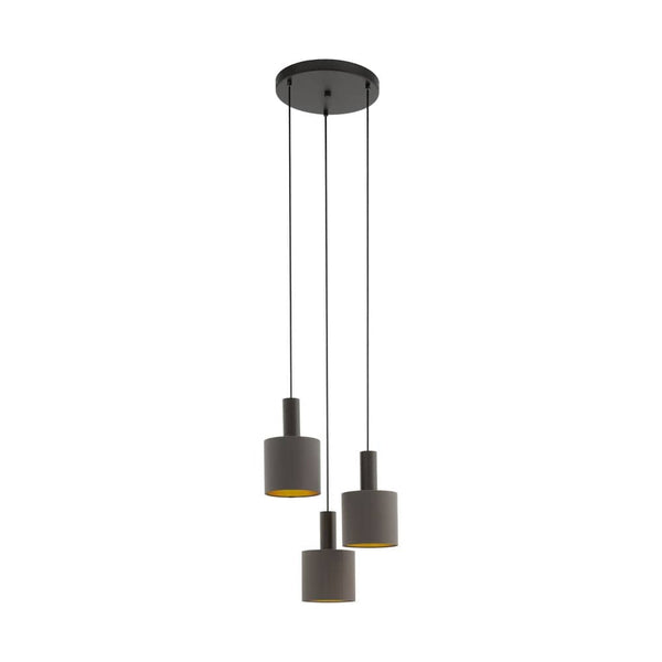 Suspension Concessa 1 3 lumières dorée