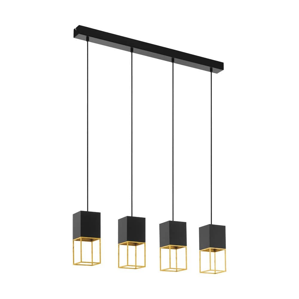 Suspension Montebaldo noire et dorée (97734)