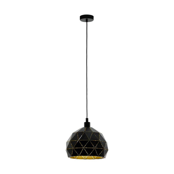 Suspension Roccaforte noire et dorée (97841)