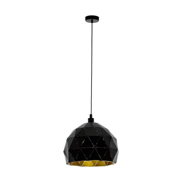 Suspension Roccaforte noire et dorée (97845)