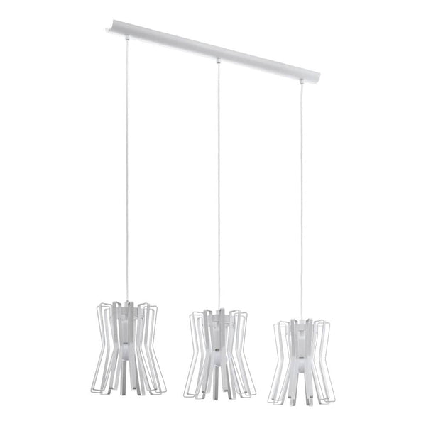Suspension Locubin 3 lumières blanche