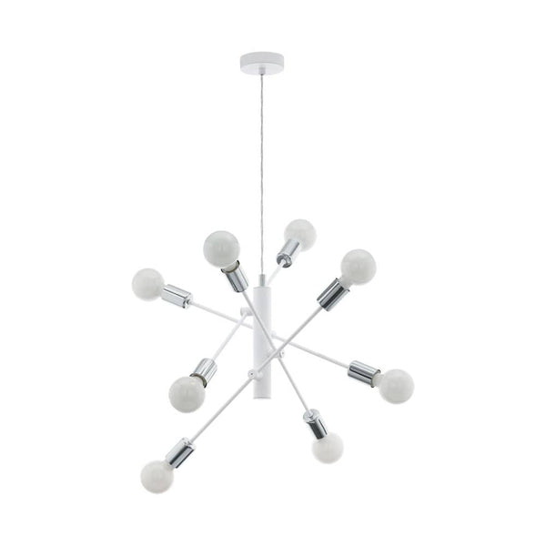 Suspension Gradoli 8 lumières chromée