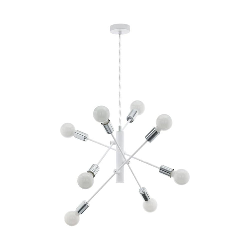 Suspension Gradoli 8 lumières chromée