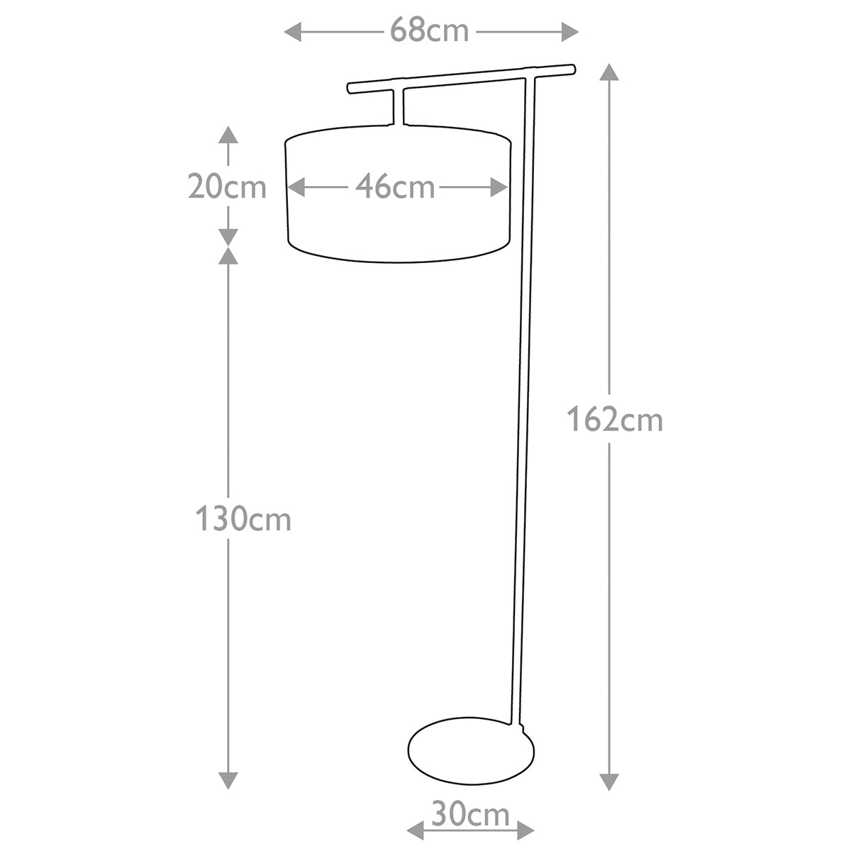 Lampadaire Balance marron foncé
