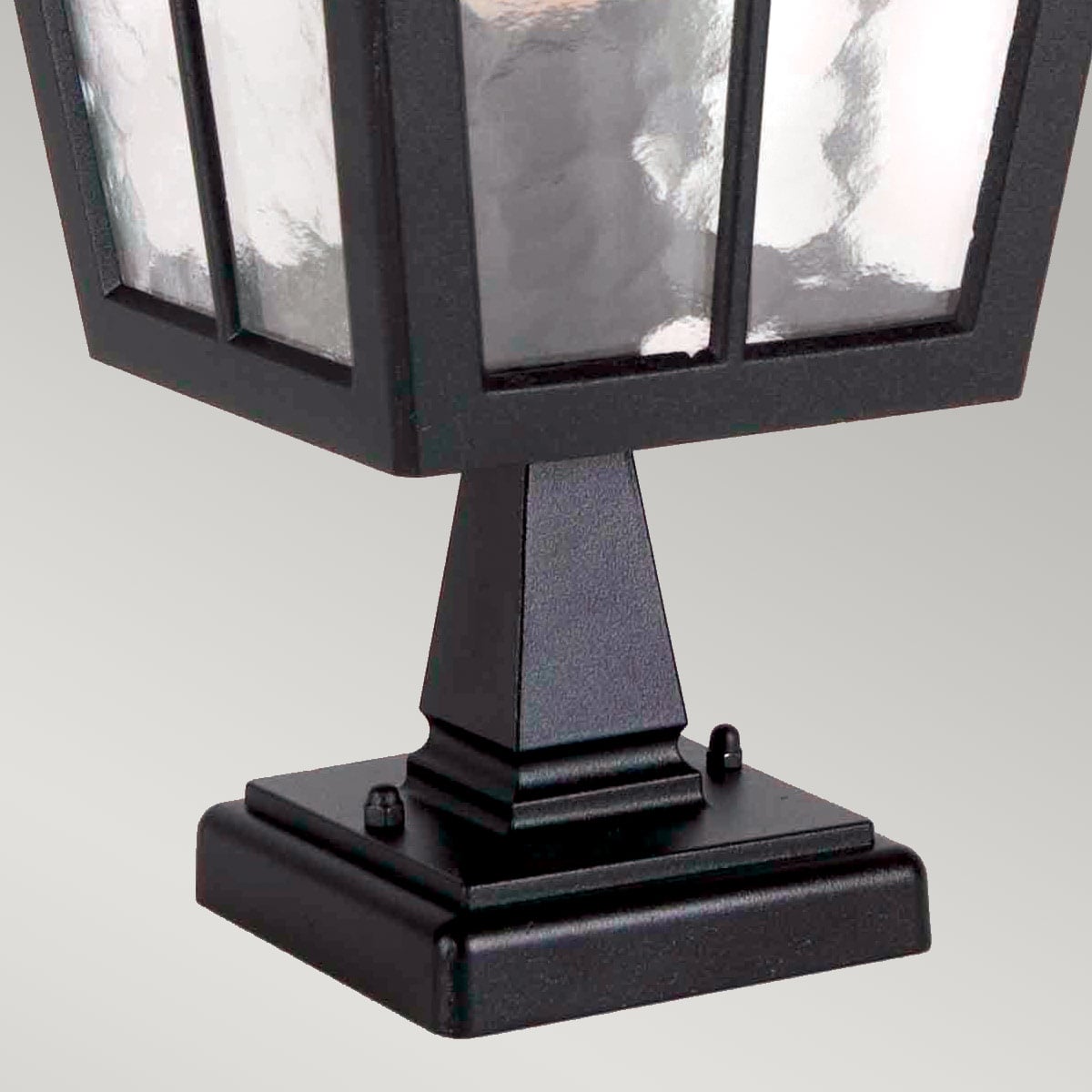 Lampadaire extérieur Canterbury noir, verre