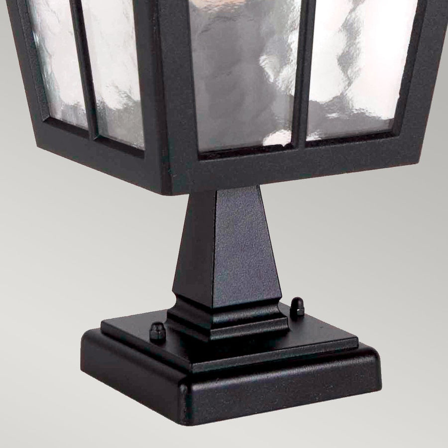 Lampadaire extérieur Canterbury noir, verre