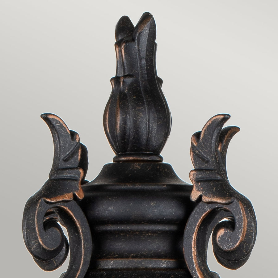 Lampadaire extérieur Baltimore bronze, verre, H 68 cm