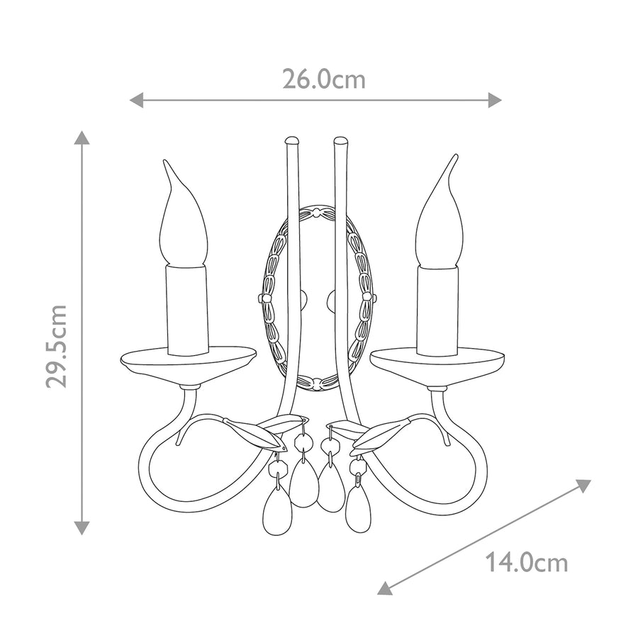 Schéma coté : largeur 26 cm, hauteur 29,5 cm et profondeur 14 cm
