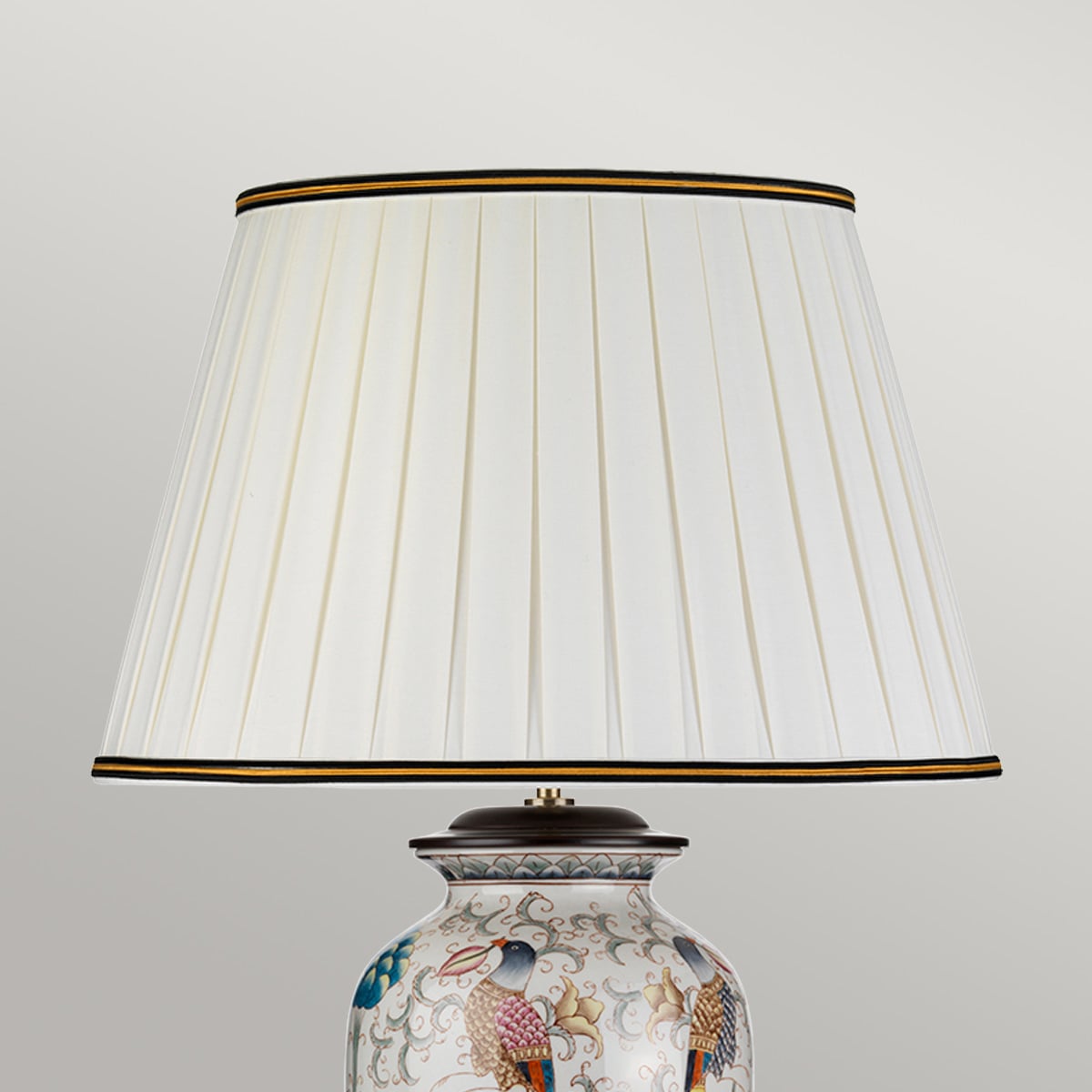 Lampe à poser Ping crème et noire, céramique