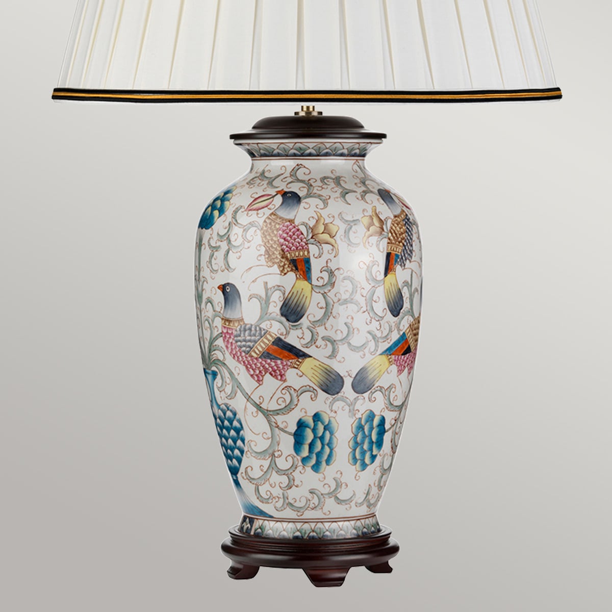 Lampe à poser Ping crème et noire, céramique
