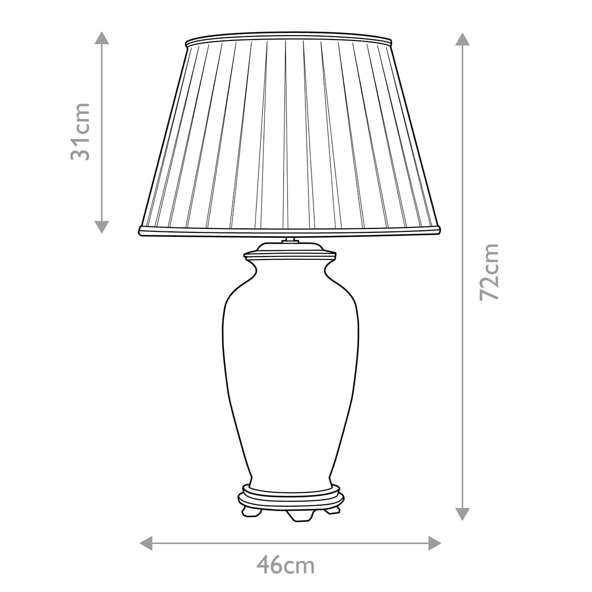 Lampe à poser Ping crème et noire, céramique