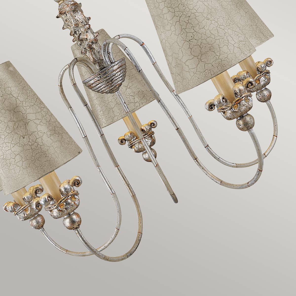 Lustre Remi 5 lumières argenté et doré