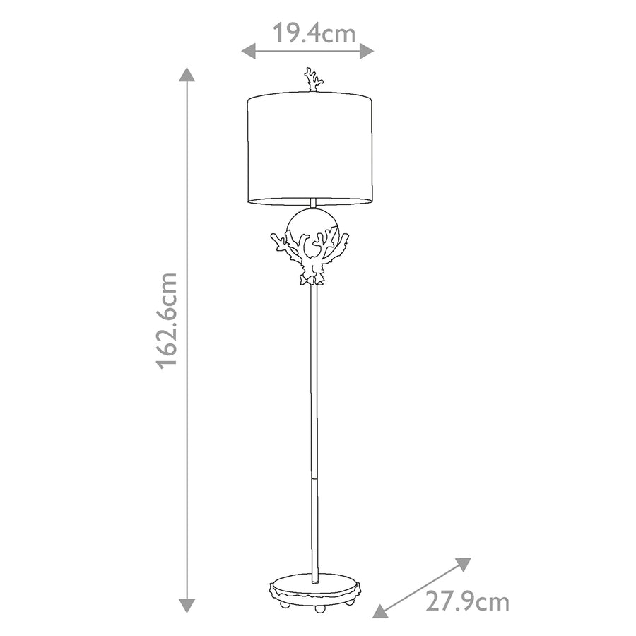 Lampadaire Trellis argenté