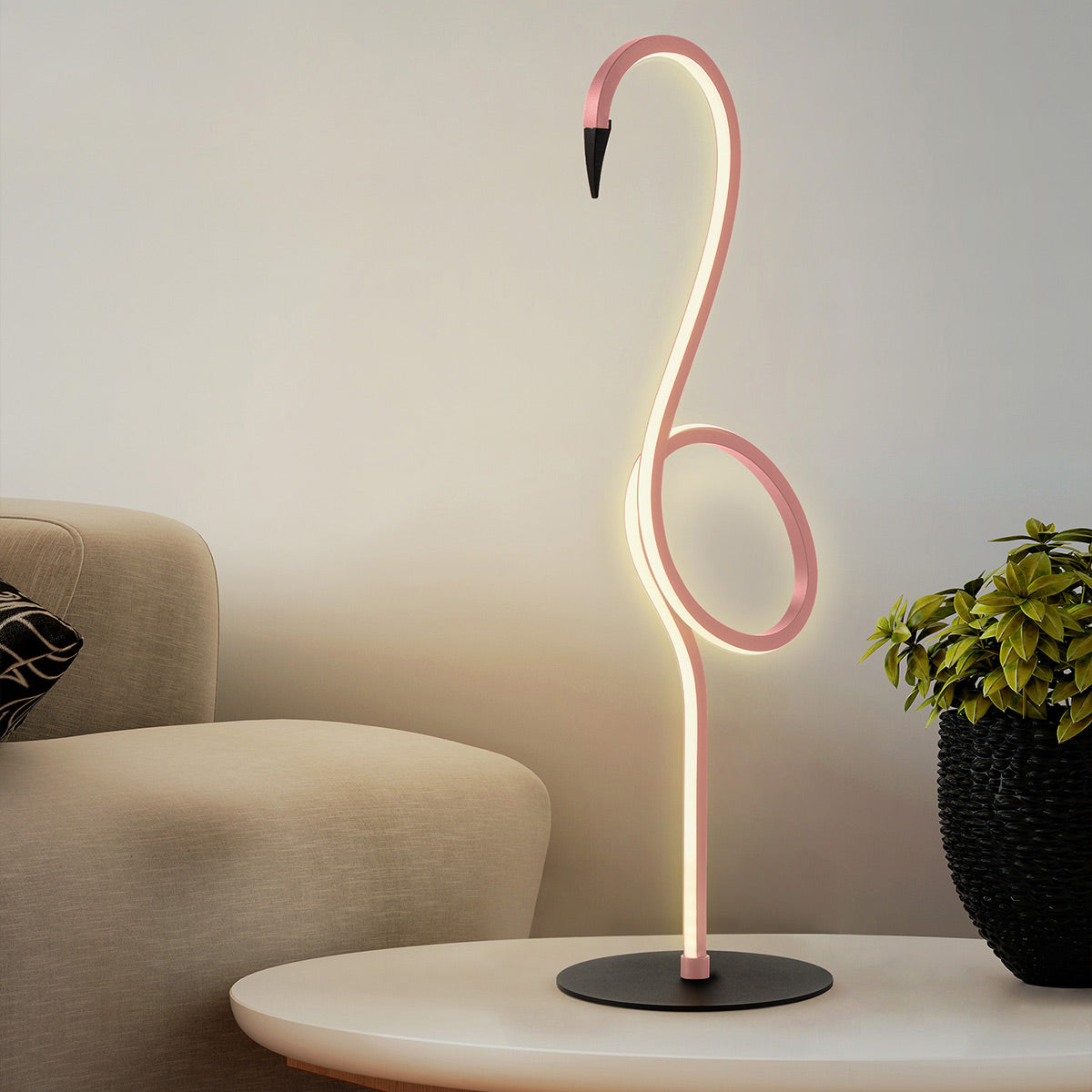 Lampe à poser Flamingo rose