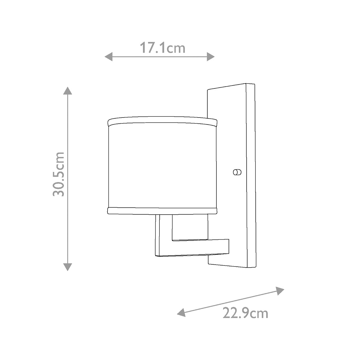 Applique murale Hampton nickel, lin