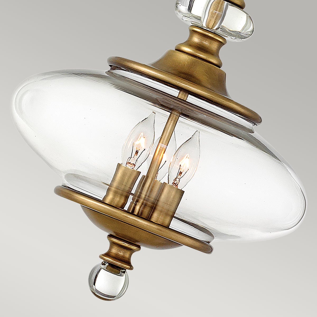 Suspension Wexley 3 lumières laiton