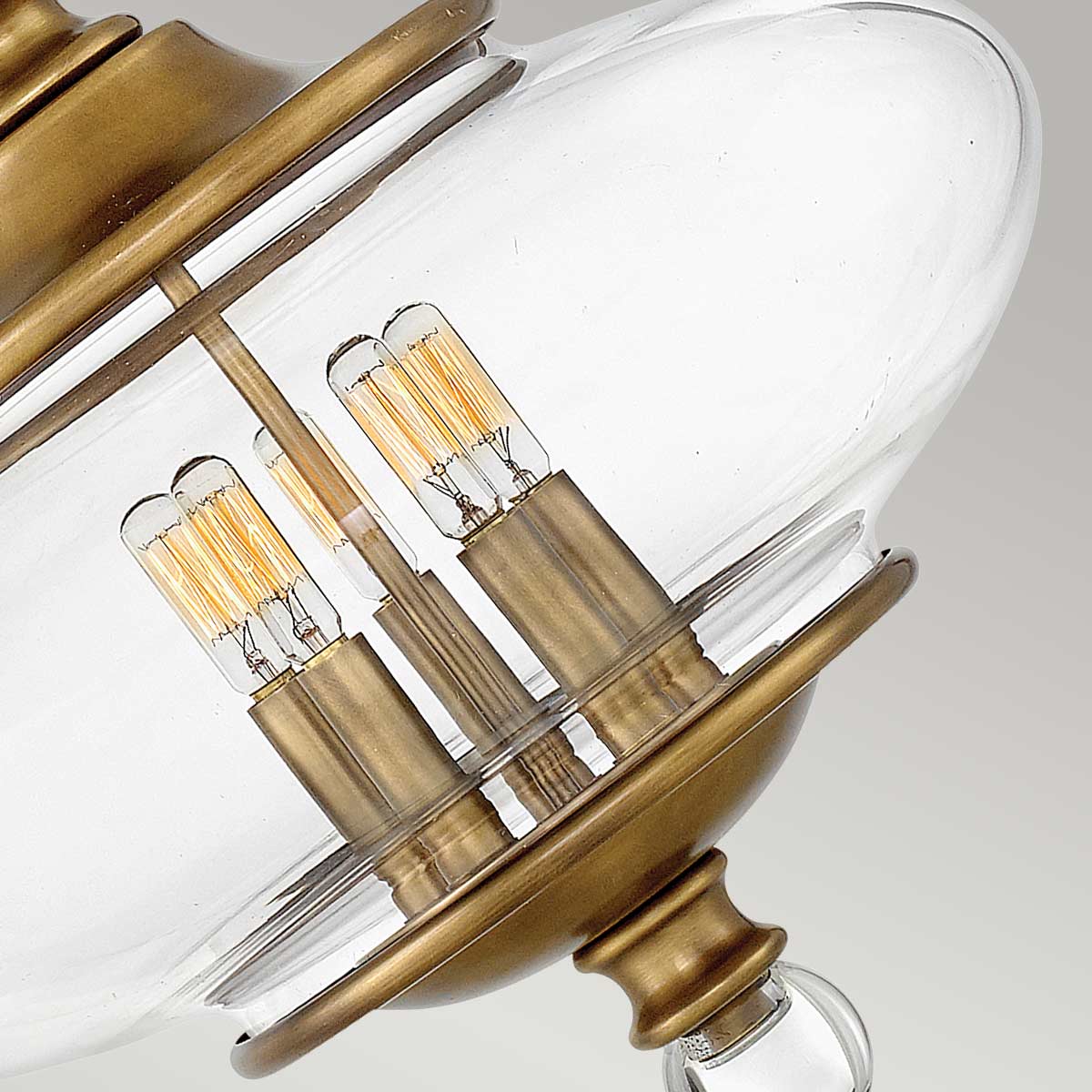 Suspension Wexley 5 lumières laiton