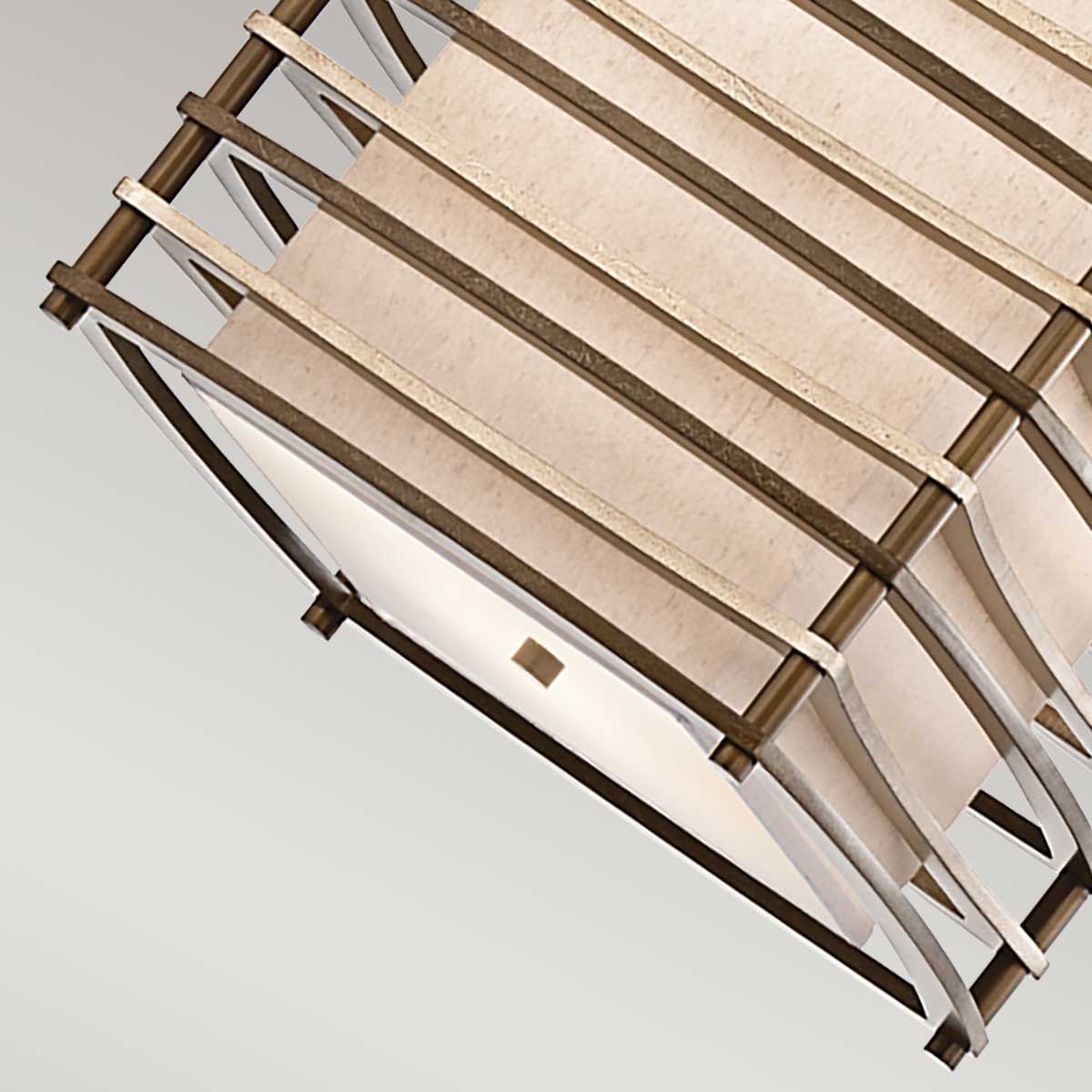 Suspension Moxie 4 lumières bronze, verre