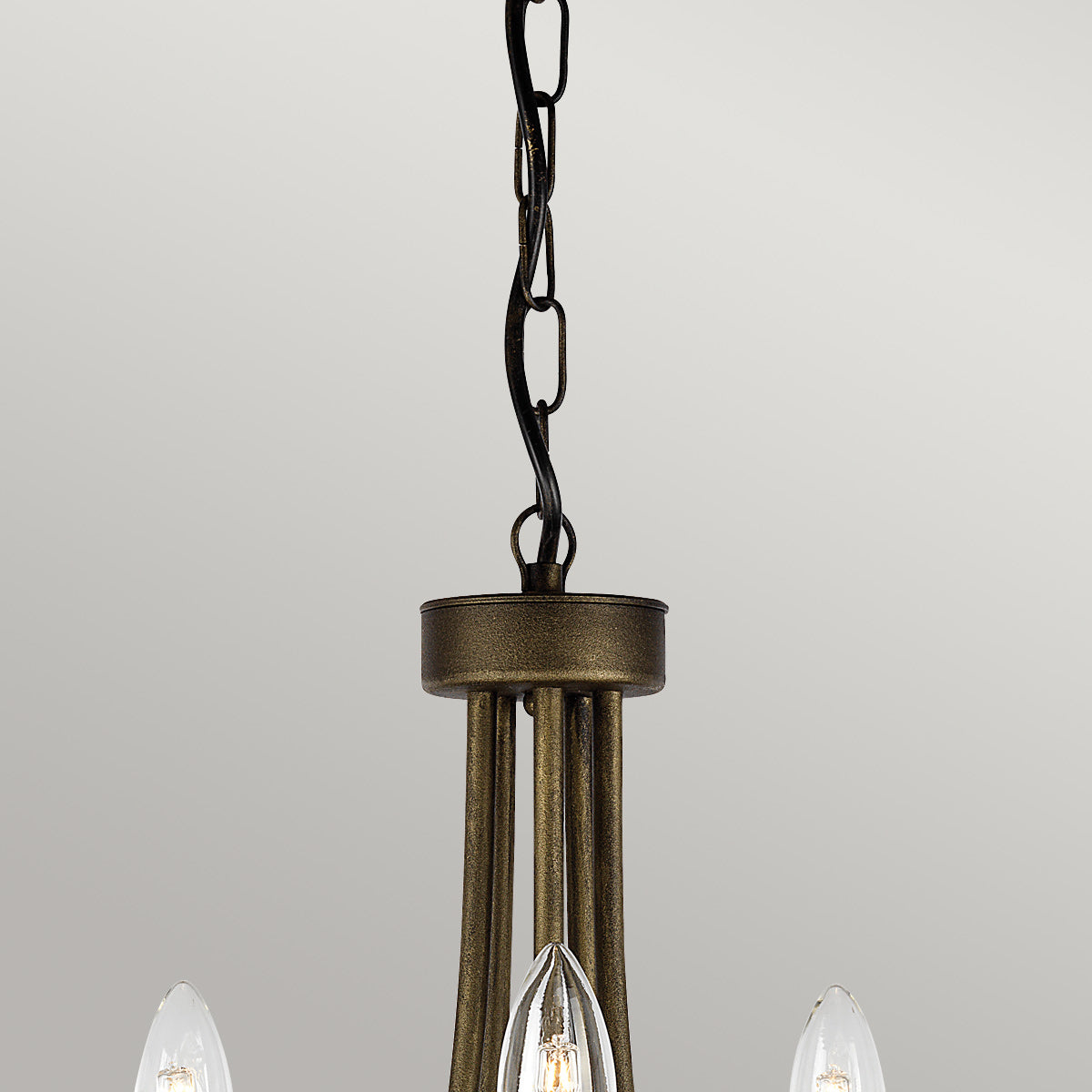 Lustre Olivia 5 lumières noir et doré