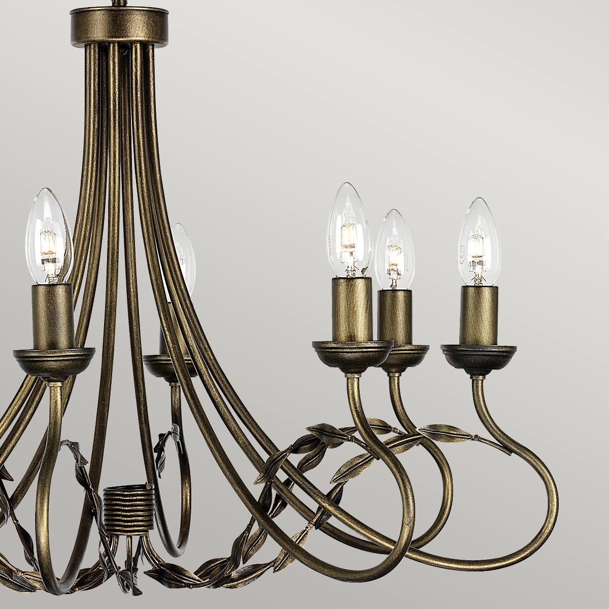 Lustre Olivia 8 lumières noir et doré