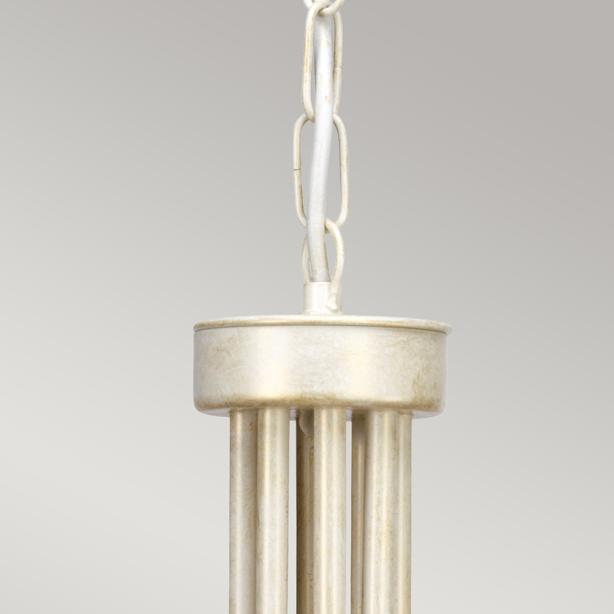 Lustre Olivia 8 lumières crème et doré